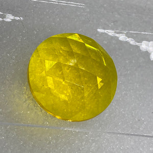 20mm yellow faceted jewel
