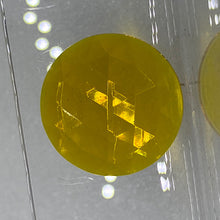 Load image into Gallery viewer, 25mm yellow faceted jewel