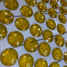 Load image into Gallery viewer, 25mm yellow faceted jewel