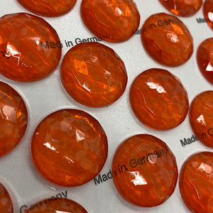 25mm orange faceted jewel