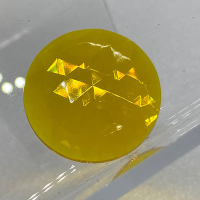 30mm yellow faceted jewel