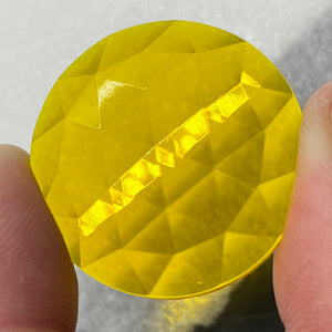 30mm yellow faceted jewel