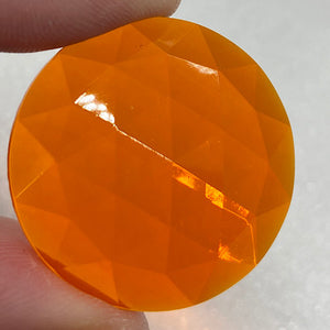 30mm orange faceted jewel