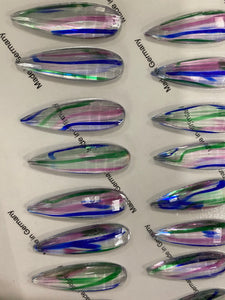 SALE:  50mm x 25mm cassatta teardrop jewel