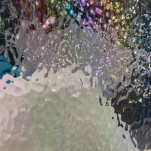 Load image into Gallery viewer, O100HFIR oceanside clear hammered iridescent 96 COE 12 x 16