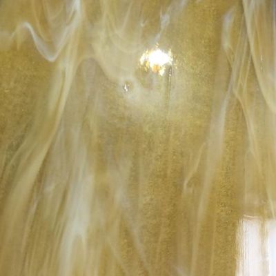 O31902S oceanside pale amber/white wispy 96 COE 12 x 16