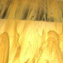 Load image into Gallery viewer, O31902S oceanside pale amber/white wispy 96 COE 12 x 16