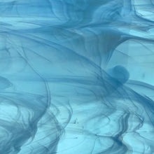 Load image into Gallery viewer, O83391S oceanside sky blue/white wispy 96 COE 12 x 12