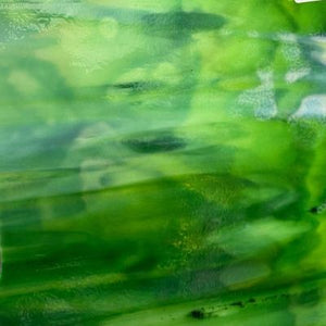 UBY0074 uroboros emerald green/spring green/light green ring mottled 9 x 12