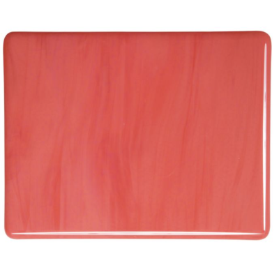 B030530 bullseye salmon pink opal 90 COE 8 x 10
