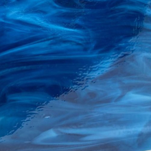 Load image into Gallery viewer, B214630 bullseye copper blue, white streaky 90 COE 8.75 x 10