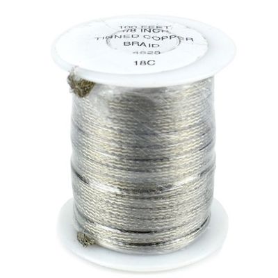 braided tinned copper wire, 1/8