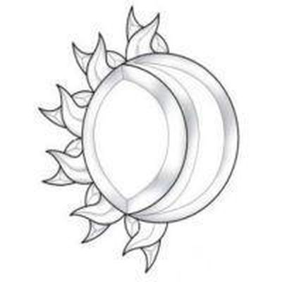 SALE:  EC134 sun & moon bevel cluster