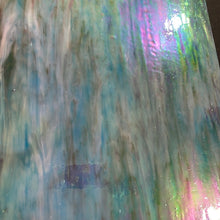 Load image into Gallery viewer, AG103I artisan glass sky blue, dark purple, white iridescent 12 x 15