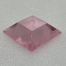 Load image into Gallery viewer, SALE:  35mm square pink faceted jewel