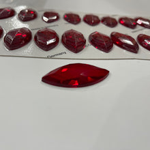 Load image into Gallery viewer, 42mm x 20mm dark red navette jewel