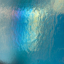 Load image into Gallery viewer, B141631 bullseye light turquoise blue iridescent 90 COE 8.75 x 10