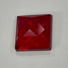 Load image into Gallery viewer, 20mm square dark red faceted jewel