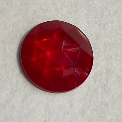 SALE:15mm red faceted jewel