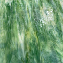 Load image into Gallery viewer, AG117 artisan glass lime, green &amp; white mottled 12 x 15