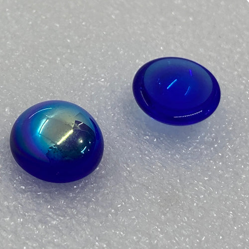 SALE:  15mm cobalt blue iridescent smooth jewel