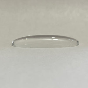 45mm x 18mm smooth oval clear jewel