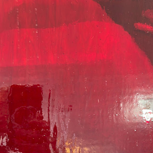 AG200 artisan glass ruby red cathedral 12 x 15