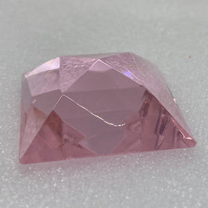 SALE:  35mm square pink faceted jewel