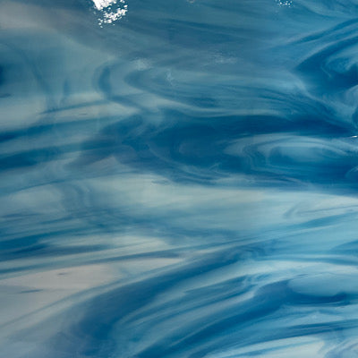 O83373 oceanside cyan/white 96 COE 12 x 16