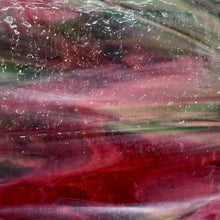 Load image into Gallery viewer, B334521 bullseye cranberry pink, emerald green, white ripple 90 COE 8.75 x 10