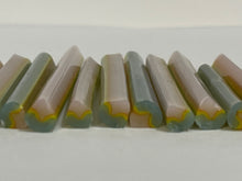 Load image into Gallery viewer, Spring rainbow leaves! 96 COE murrini, millefiore, 1.5 oz sticks