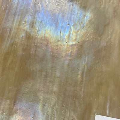 AG119I artisan glass honey amber, white iridescent 12 x 15