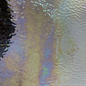 WI01RIPIRID wissmach clear iridescent ripple 12 x 14