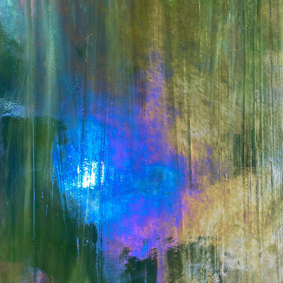 A3218S armstrong light green opal streaky iridescent 7.5 x 10.5