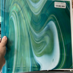 OGTFR96EHF oceanside pale green, aqua blue opalart stir 96 COE 12 x 12