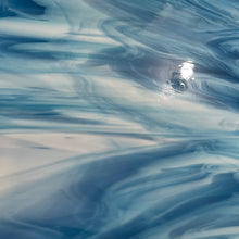 Load image into Gallery viewer, O83373 oceanside cyan/white 96 COE 12 x 16
