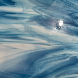 O83373 oceanside cyan/white 96 COE 12 x 16