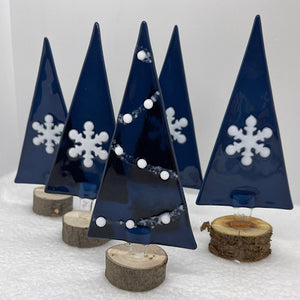 Navy & white Christmas trees