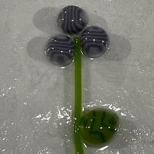 Load image into Gallery viewer, Lavender and white twisted 96 COE murrini, millefiore, 1.5 oz sticks or slices