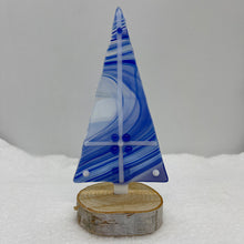 Load image into Gallery viewer, Blue &amp; white swirl Christmas trees