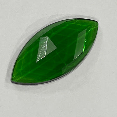 SALE:  42mm x 20mm emerald green navette jewel