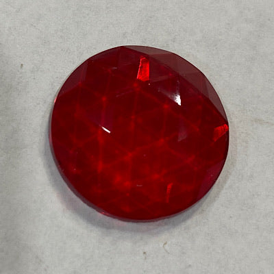 20mm red faceted jewel