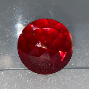 30mm red faceted jewel