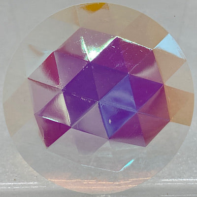 30mm iridescent crystal faceted jewel