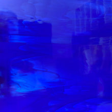 Load image into Gallery viewer, O3396S oceanside dark blue/white wispy 96 COE 12 x 16