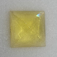 Load image into Gallery viewer, SALE:  35mm square yellow faceted jewel
