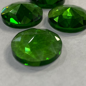 20mm light green faceted jewel