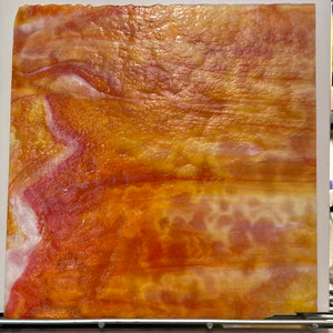 Y9011HS youghiogheny red, orange, white opal mottled 11.5 x 12
