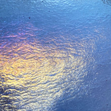 Load image into Gallery viewer, B141431 bullseye light sky blue iridescent 90 COE 8.5 x 10