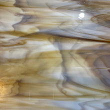 Load image into Gallery viewer, O3156S oceanside white/dark amber 96 COE 12 x 12